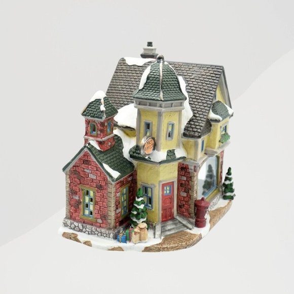 NORMAN ROCKWELL " POST OFFICE " SORTING MAIL * CHRISTMAS VILLAGE HOUSE * RARE * - Picture 4 of 14